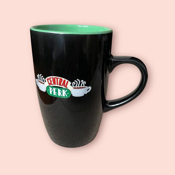 FRIENDS Central Perk Black Green Mug Coffee Cup 16 oz Latte - Picture 1 of 8
